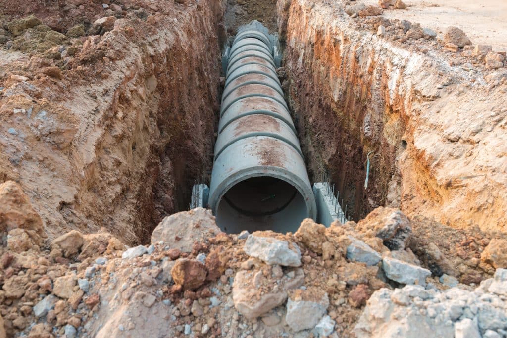 Concrete drainage pipe